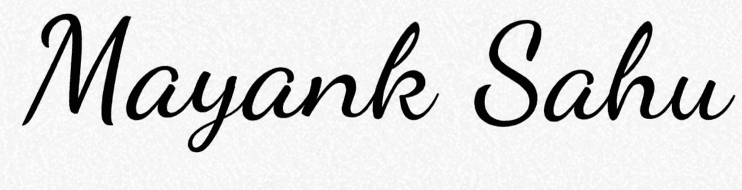 Mayank Sahu Signature